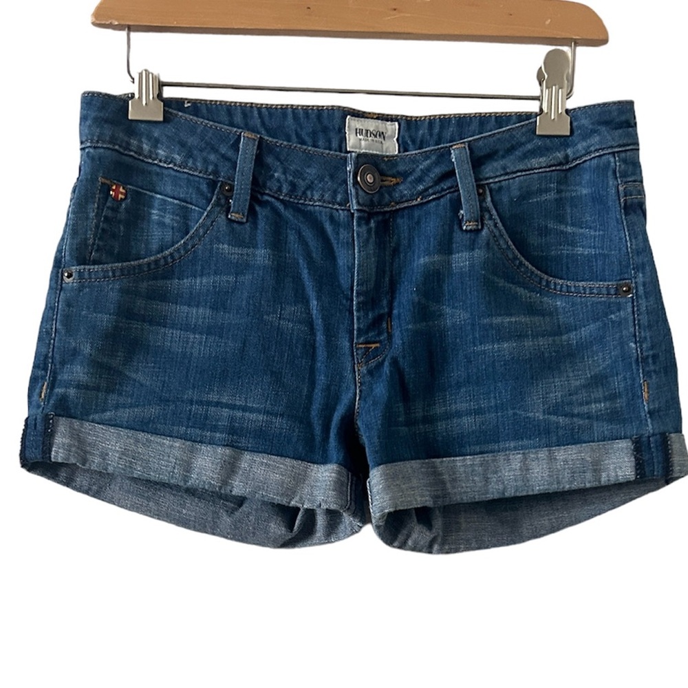 HUDSON Cuffed Flap Pocket Denim Shorts